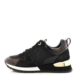 Louis Vuitton Run Away Sneakers Black Monogram | Authentic | Size 38 EU